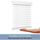 Lotus   Windoware 2  Faux Wood Cordless Blind  27  X 64   Bright White
