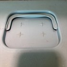 H   vintage Large 2 Tone Blue Plastic Sewing Box With Storage Trays