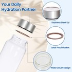 32oz Borosilicate Glass Water Bottle With Sleeve  1l Leak Proof Reusable Bottle