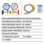 Ac Manifold Gauge Set For R134a R12 R410a R22 R32 R404a Refrigeration Charge Usa