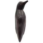 Large Mcm Abstract Penguin Sculpture Beautifully Carved Dark Hardwood 11 5   