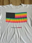 Vintage New Order Usa 89 Tour T-shirt White Rainbow Flag Band Shirt