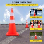 Uimoso 12pcs Safety Cones Traffic Cones 28  Orange Reflective Collars Road Cones