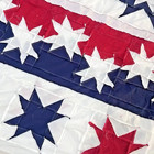 Handmade Stars Of Victory Cotton Patchwork Quilt Top topper 86x86