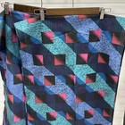 2x Vintage 1980 Bedding Valance Fabric Geometric Cannon Usa 90s 80s Rare Fabric
