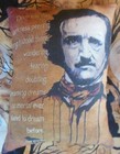 Primitive vintage halloween Poe raven Bowl Fillers  Cupboard Tucks Set Of 3-