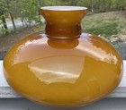 Antique Butterscotch Caramel Cased Glass Lamp Shade 9 7 8  Fitter Victorian