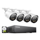 Sannce 8ch Dvr 1080p Color Night Vision Security Camera System 1tb Ai Detection