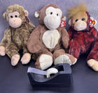 Lot  3  Early 2000 s Ty Brand Monkees Monkey Plush 10  Dolls   All New With Tags