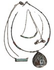 Southwest Native American Sterling Silver Gemstone Turquoise Coral Necklaces 