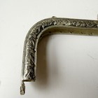 Vintage Antique Kiss Clasp Floral Silvertone Metal Purse Frame