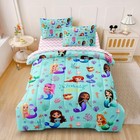 Kids Twin Comforter Set With Sheets For Girls Quilts Set  Twin Size Mermaid