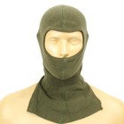 Original Nato Military Surplus Wool And Cotton Blend Balaclava- Od Green