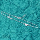 Sterling Silver 925 Heart Anklet Cute Love   Heart Adjustable Ankle Bracelet A35