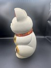 Vintage Japanese Maneki Neko Lucky Cat Coin Bank Hand-painted Ceramic