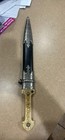 Russian Cossack Kindjal Dagger Ornate Faux Bone Grip Engraved Scabbard Decor