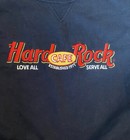 Vtg Hard Rock Cafe Niagara Falls Canada Blue Embroidered Sweatshirt Size L Large