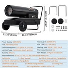 70k-215k Btu Diesel Kerosene Forced Air Space Heater W thermostat  13 5 Gal Tank