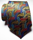New Classic Paisley Black Gold Red Blue Jacquard Woven Silk Men s Tie Necktie