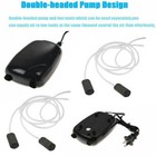 Aquarium Fish Tank Silent Air Pump 2 Air Bubble Disk Stone Hydroponic Oxygen