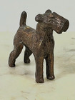 Vintage Copper Bronze Terrier Dog Figurine 2 5   x 3   