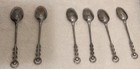 Lot Of 6 Antique Cohr Sterling Silver Demitasse Spoons In Original Case
