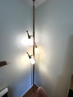 Danish Modern Pole Lamp Teak   Hardwood Accents - Absolutely Stunning - Rare