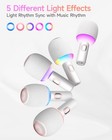 Wireless Bluetooth Karaoke Microphone Portable Handheld Dynamic Lights White