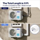 4  11 Ft Mini Split Line Set Cover  Decorative Pvc Lineset Cover Kit