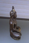 Antique Buddha Bronze Gilt Laotian Thai