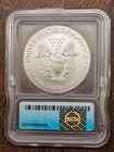 2017 1 Oz American Silver Eagle  1 Coin Icg Ms 70 Er - Milk Spot Rev -  ase002