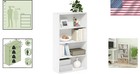 Durable 4-tier Bookshelf With Open Shelves - Organize In Style  White Finish