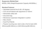 New Universal Forklift Suspension Molded Seat switch   Black Vinyl Model 3600