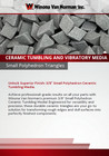Ceramic Tumbling And Vibratory Media - Small Polyhedron Triangles - 3 8  Size
