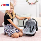 Bayer Design Deluxe Baby Doll Car Seat Grey Pink Stars Up To 18 Inch