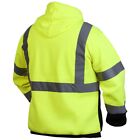 High Visibility Lime Class 3 Pullover Safety Sweatshirt Hoodie Jacket Hi-vis