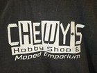 1990 s Chewy s Hobby Shop Moped Emporium T-shirt media delco delaware County pa