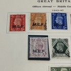 Rare 1942-1947 Great Britain Middle East Forces M e f  Overprint M u Stamps Lot