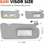 Gray Passenger Right Side Sun Visor Replacement Compatible With Honda Crv 2017 2