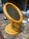 Vintage Tilting Tabletop Vanity Mirror   Stand - Oak   Wood - 17  Tall - Nice 