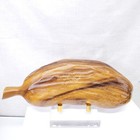 Vintage Monkey Pod Carved Wood 11 5 Inch Serano Pepper Bowl Tray Dish