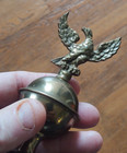 Antique Brass Eagle Finial Flag Pole Topper For Smaller American Flag