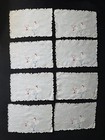 Vtg Madeira Applique Embroidered Cocktail Napkins Chickens And Martinis