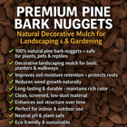 Premium Pine Bark Nuggets Natural Decorative Mulch - Garden Landscape