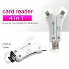 4 In 1 Flash Drive Usb Micro Sd tf Card Reader Adapter For Iphone 8 Macbook Wht