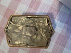 Vintage Art Deco Pearlized Silver Celluloid Vanity Set Dresser Box And Frame