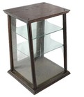 Antique Wood   Glass Store Countertop Display With Shelves