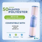 20 X 4 5 Inch 50 Micron Ecp50 Pleated Polyester Sediment Tier1 Water Filter