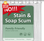 Plastic Shower Liner Clear - Premium Peva Shower Curtain Liner With Rustproof Gr