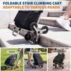 3in1 Folding Shopping Cart Heavy Duty Stair Climbing Dolly Utility Grocery Cart